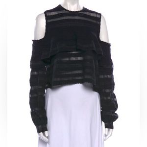 Ronny Kobo Cut Out Shoulder Top